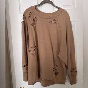Aerie distressed sweatshirt